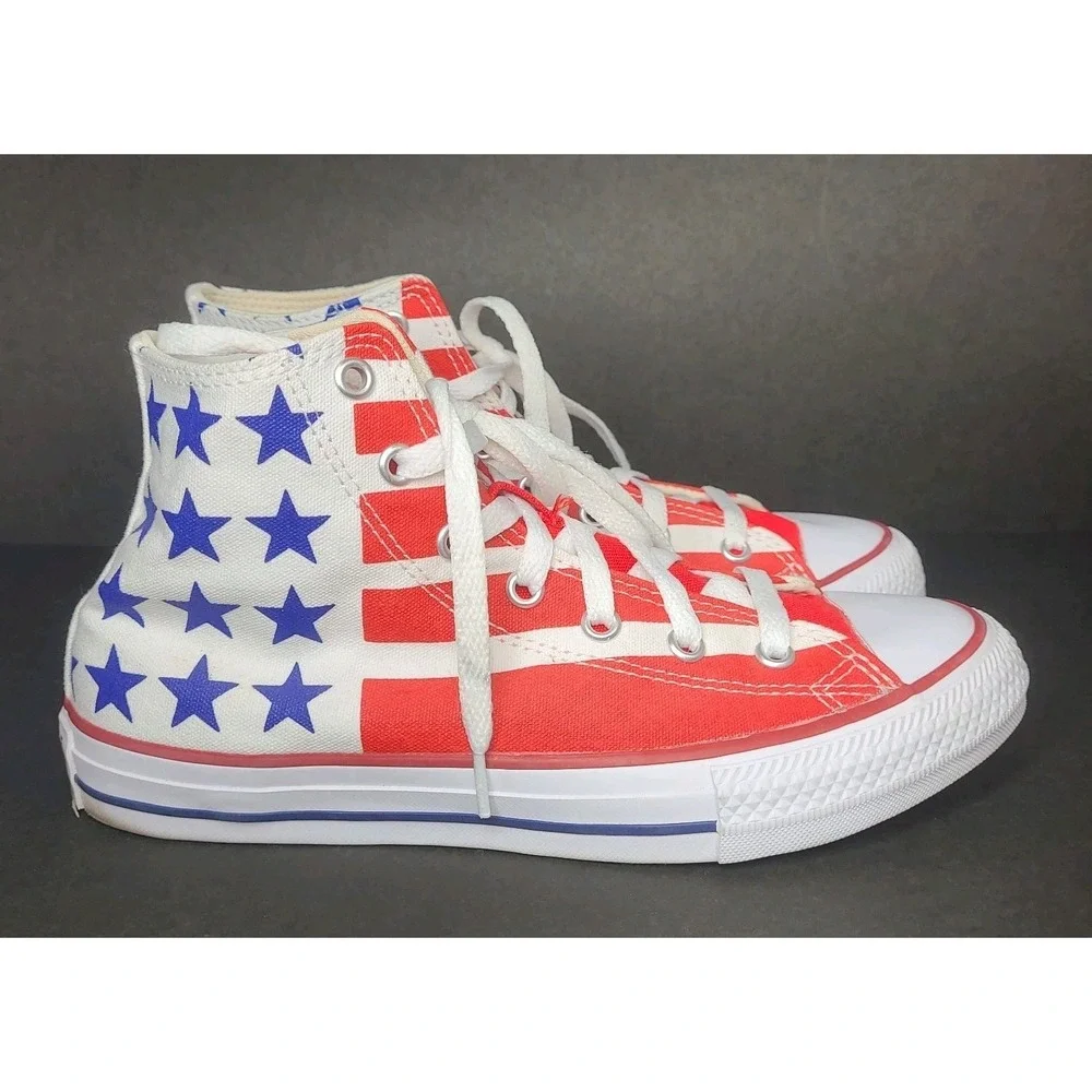 Converse Chuck Taylor All Star High Top USA Flag Sneakers Unisex Junior Size 4